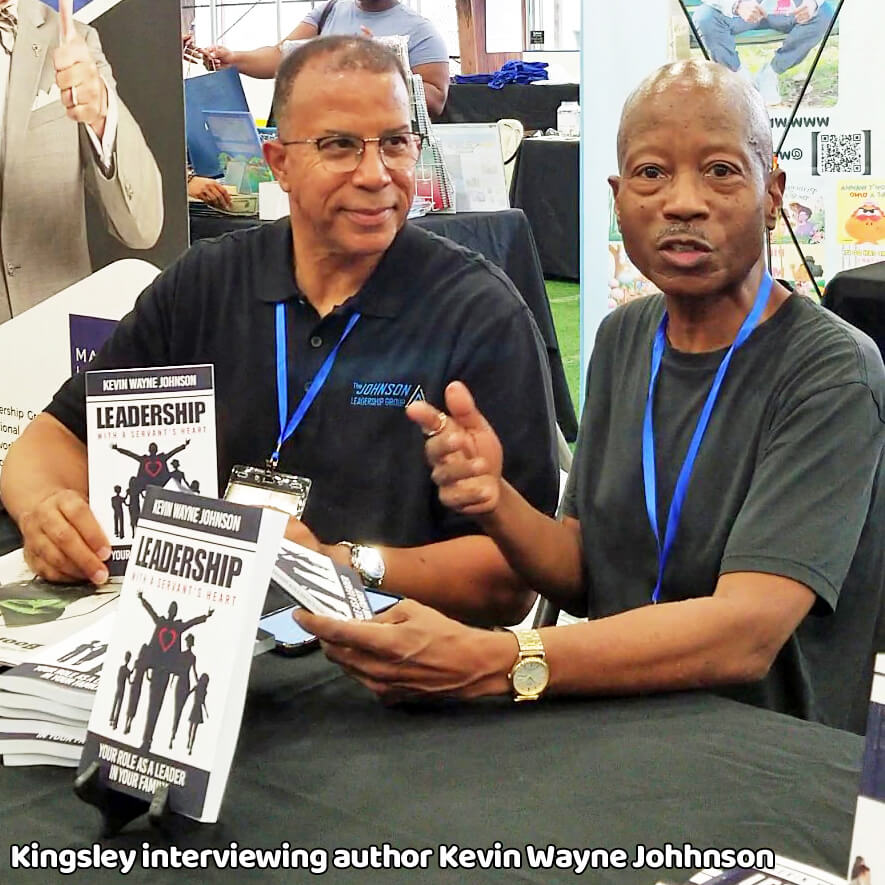 Kingsley H Smith interviewing Kevin Wayne Johnson at IAB Book Fair in NJ