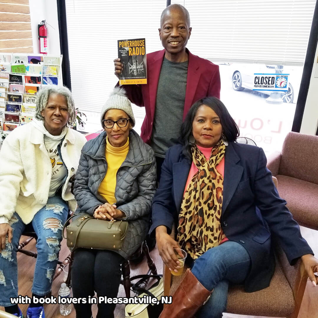 Kingsley H Smith signing books at L'ouverture Books and Gifts, NJ